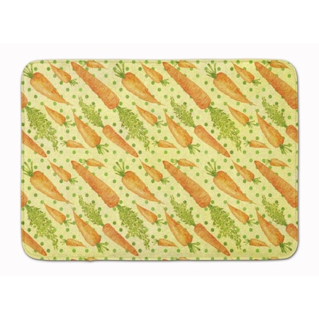 Carolines Treasures Watercolor Carrots Machine Washable Memory Foam Mat BB7571RUG